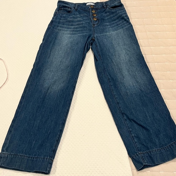 Loft Outlet High Rise Wide Leg Jeans w/Button Fly - Picture 1 of 5
